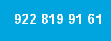 922 819 91 61 922 819 91 61